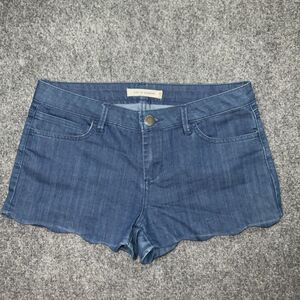 Life In Progress Shorts Womens Size 28 Blue Denim Scallop Hem Feminine